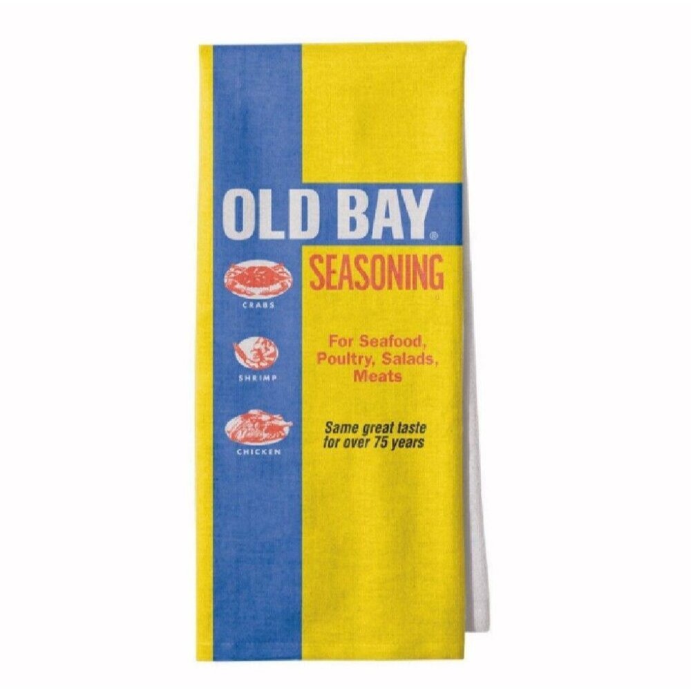 Old Bay Faded Logo Kitchen Towel - NEW FAST SHIP